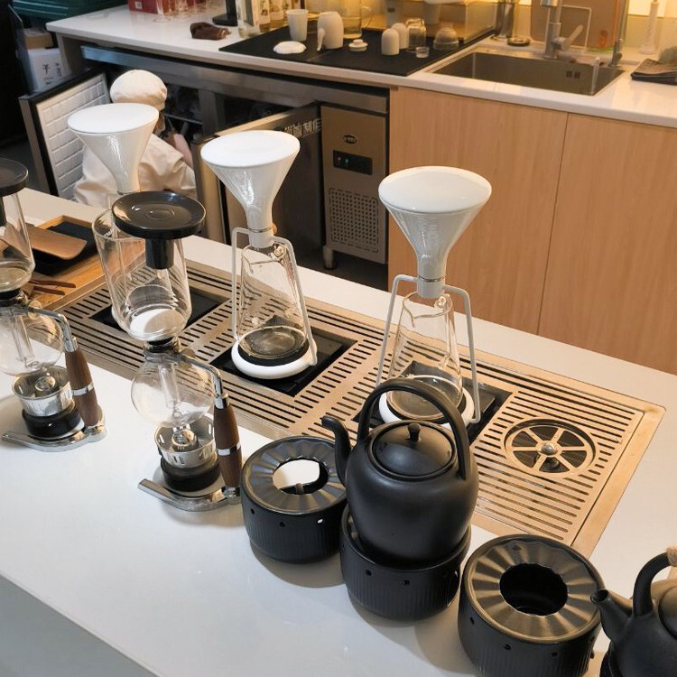 Yunlin Tea Set Hand-Brewed Tea Drink Stainless Steel High-Pressure Cup Washer Filter Sink New Chinese Teahouse Embedded Drain Tray