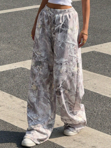 New Autumn Women's Casual Simple Solid Color Loose Wide Leg Sports Pants