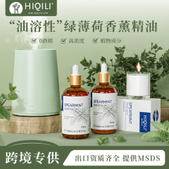 HIQILIグリーンミント片方精油100ml持続的な香り油溶解性植物アロマエッセンシャルオイルクロスボーダー専用