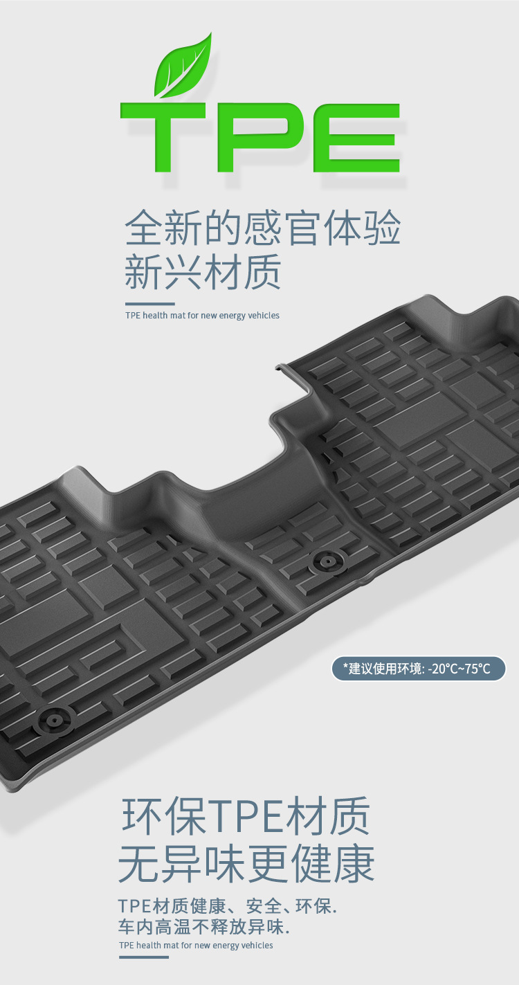 Car Floor Mats for 21-25 Jetour X70 PLUS TPE Trunk Mat