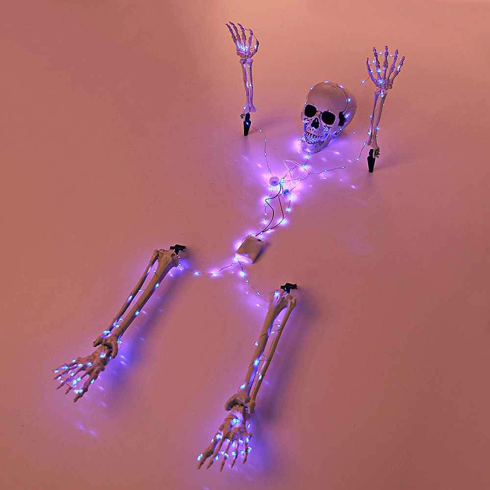 Halloween casa embrujada escape bar decoración accesorios horrores simulación esqueleto humano hueso roto inserción 3 piezas set