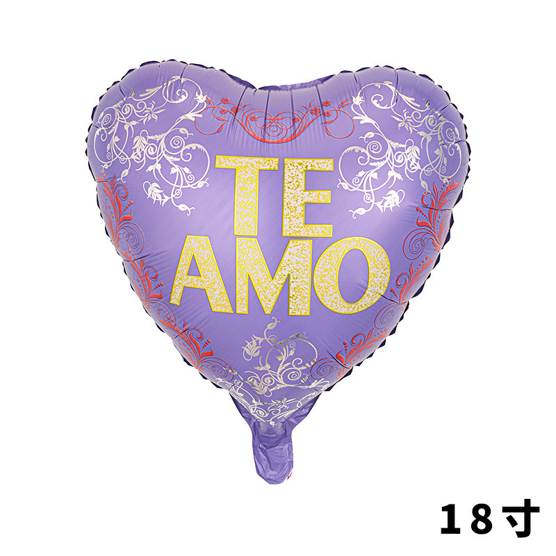 Globo de película de aluminio de amor occidental de 18 pulgadas LOVE Tanabata Día de San Valentín Boda Boda Confesión romántica Diseño de globo image 23