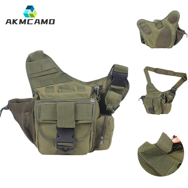 Al aire libre crossbody bolsa de la cámara SLR ventilador militar táctico sillín deportes ciclismo bicicleta corriendo hombro cintura colgando bolsa