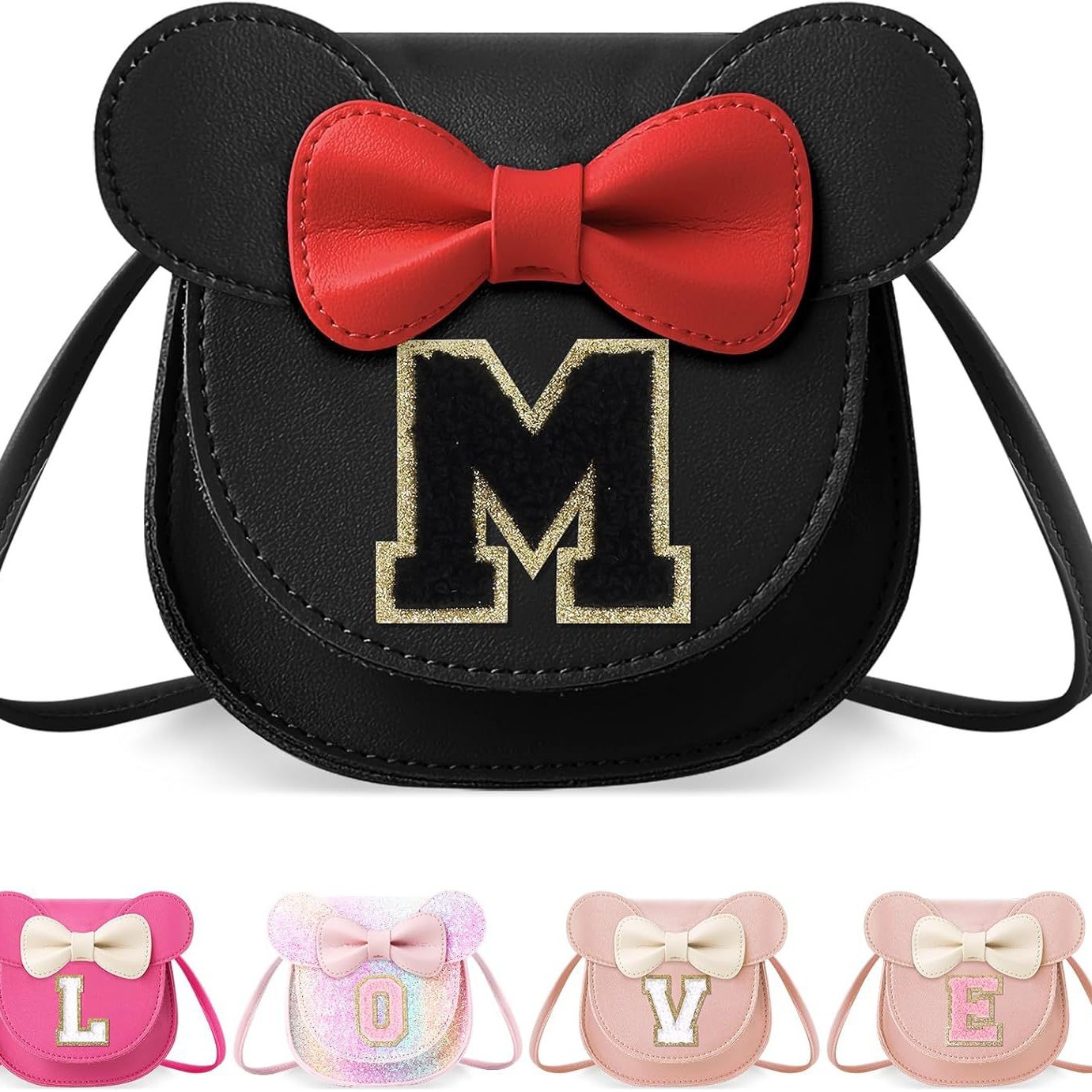 Toddler Wallet for Little Girls - Cute Mouse Ears Bow Crossbody Bag…