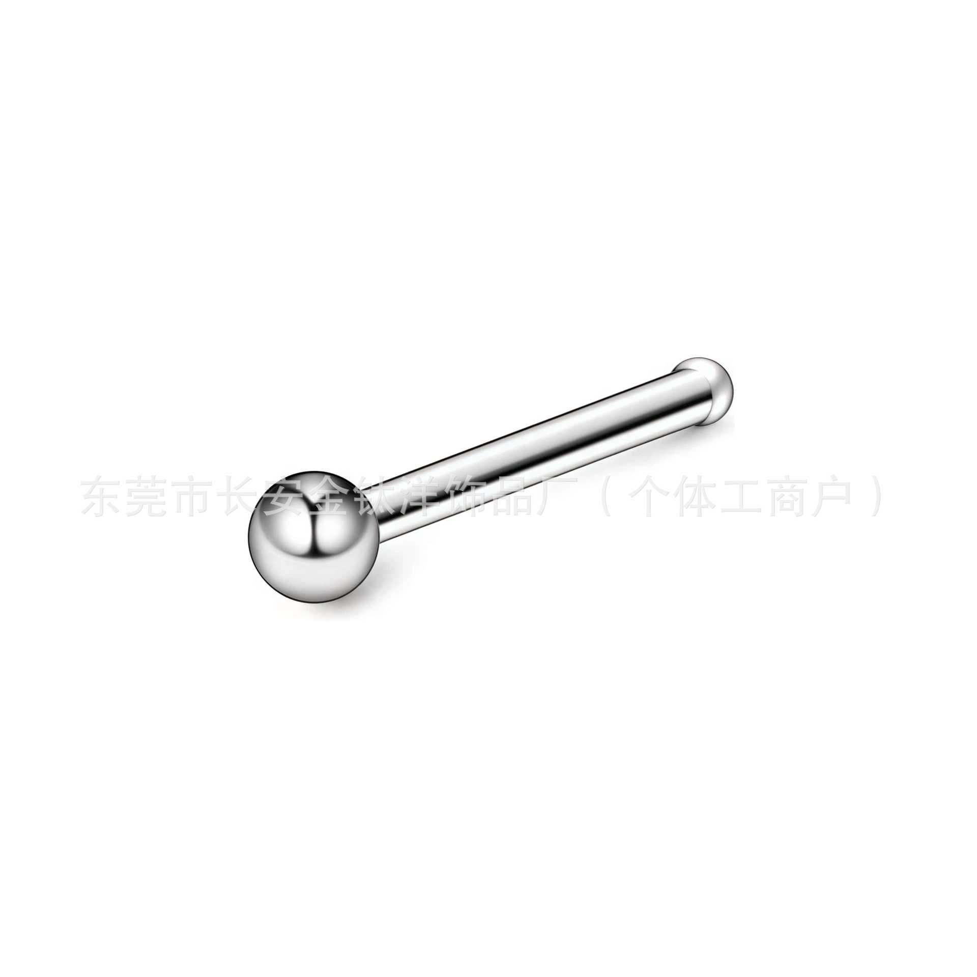 G23 Titanium Ball Nose Stud - Nose Ring Septum Circular Barbell Body Piercing Jewelry Wholesale detail image 7