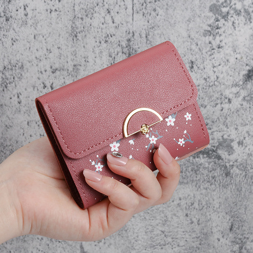  New Small Wallet Women's Short Korean Style Trendy Folding Personalized Student Cute Mini Fashion Coin Purse Wallet