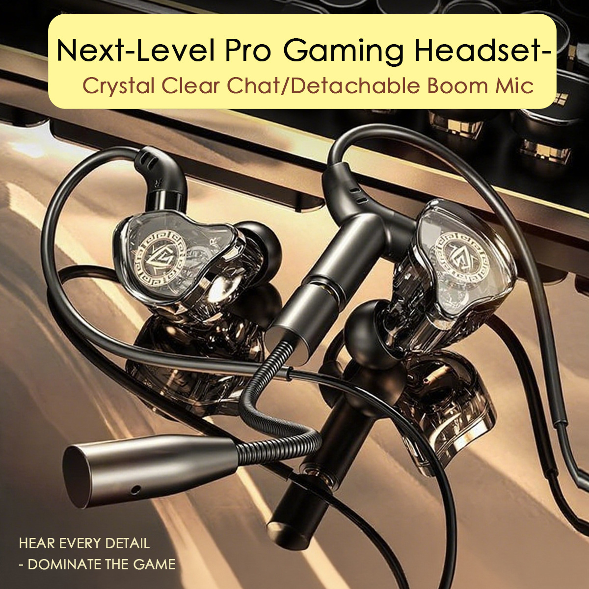 Nuevo modelo privado para comer pollo juego de deportes electrónicos auriculares cableados en el oído tipo de escucha de voz en la posición de interconexión de la computadora de trigo largo universal