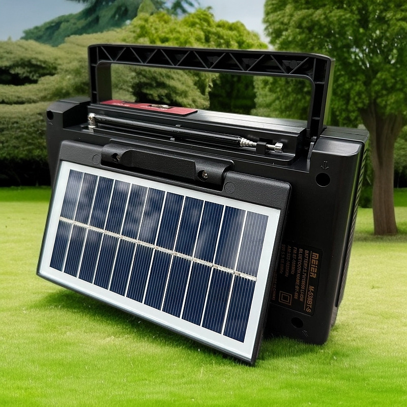 Nuevo spot multifunción inalámbrico Bluetooth audio carga solar al aire libre portátil multibanda radio