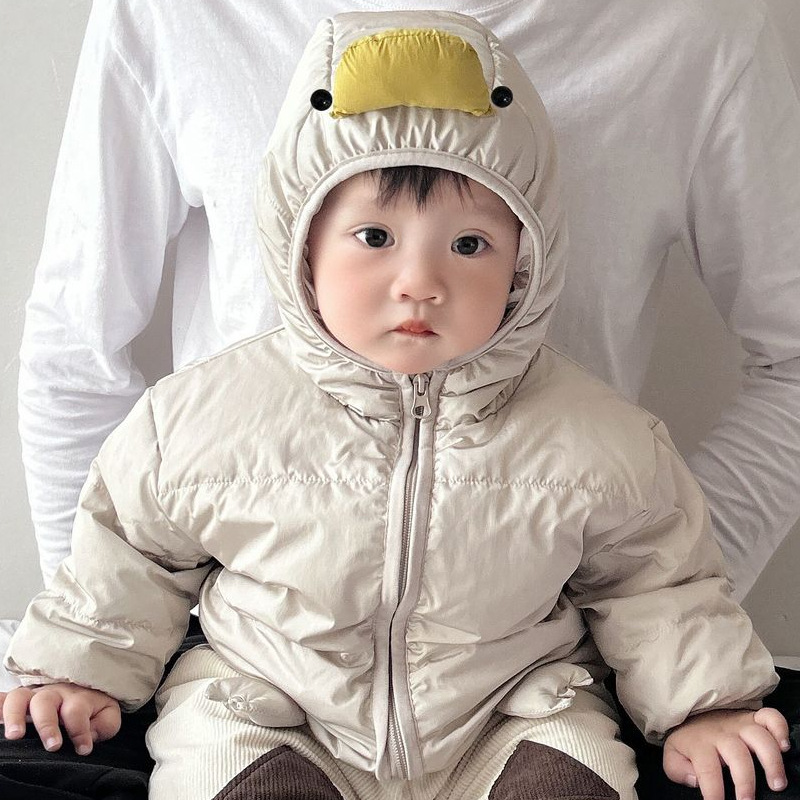 Ropa de niños coreana moda cool chaqueta de invierno para niños nuevo guapo bebé chaqueta con chaqueta con capuzas cálidas image 7