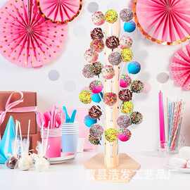 木质糖果收纳盒万圣派对棒棒糖收纳架甜品冰糖葫芦展示架糖果架