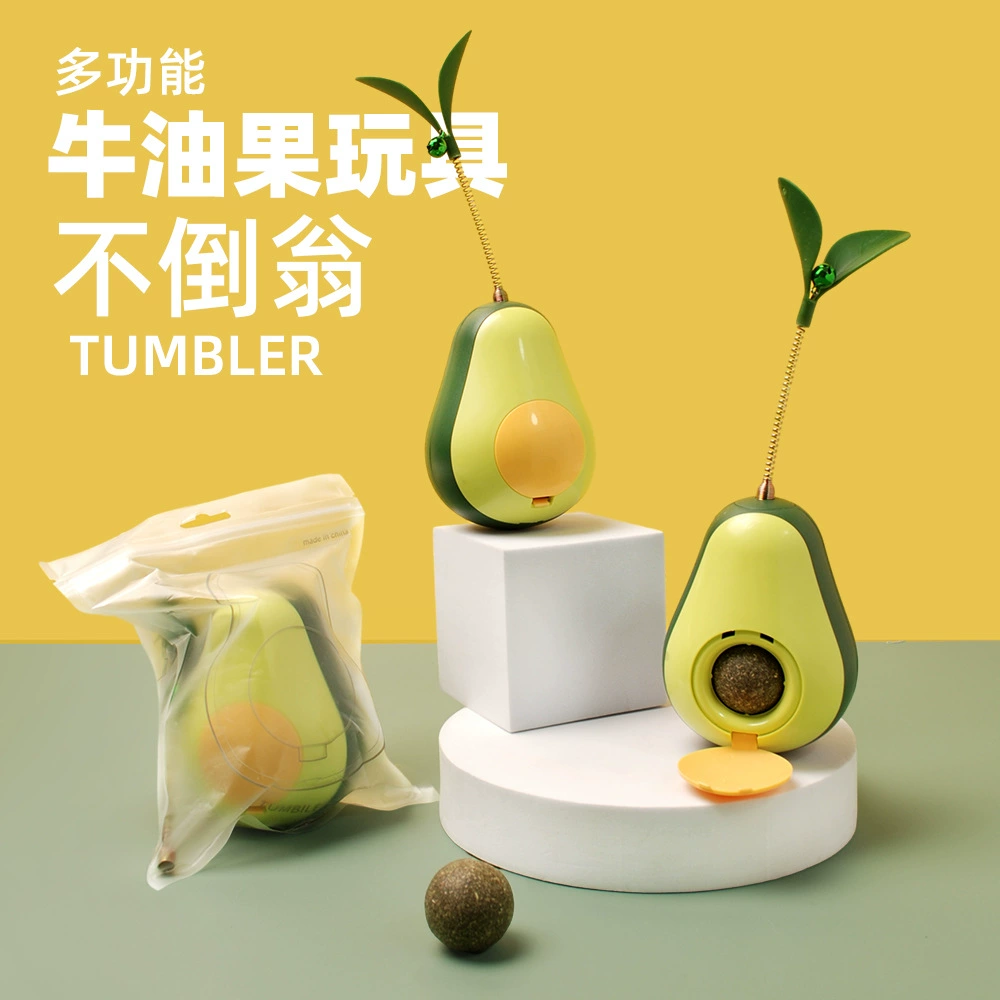 Оптовая продажа мятный шарик кошка игрушка авокадо стакан утечка еды самостоятельно-Привет забавный кот лизает музыкальные закуски товары для домашних животных