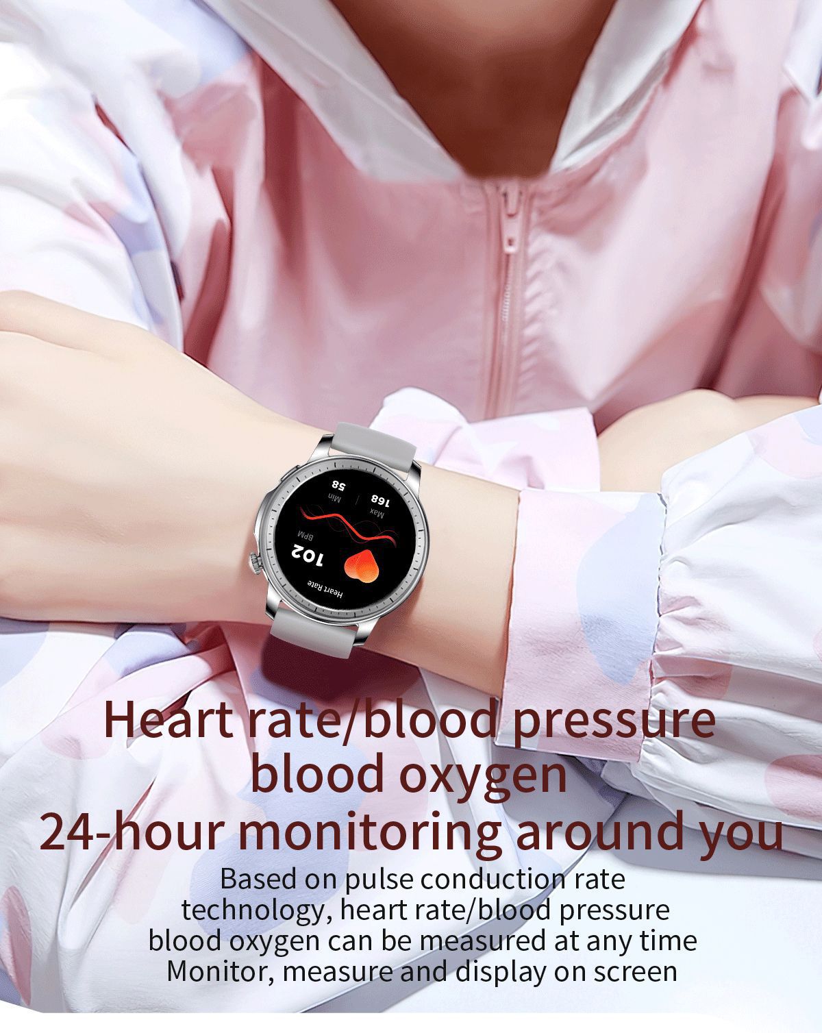 New V65 smartwatch, AMOLED screen, waterproof, smart reminder, Bluetooth, sports watch, ladies' bracelet undefined