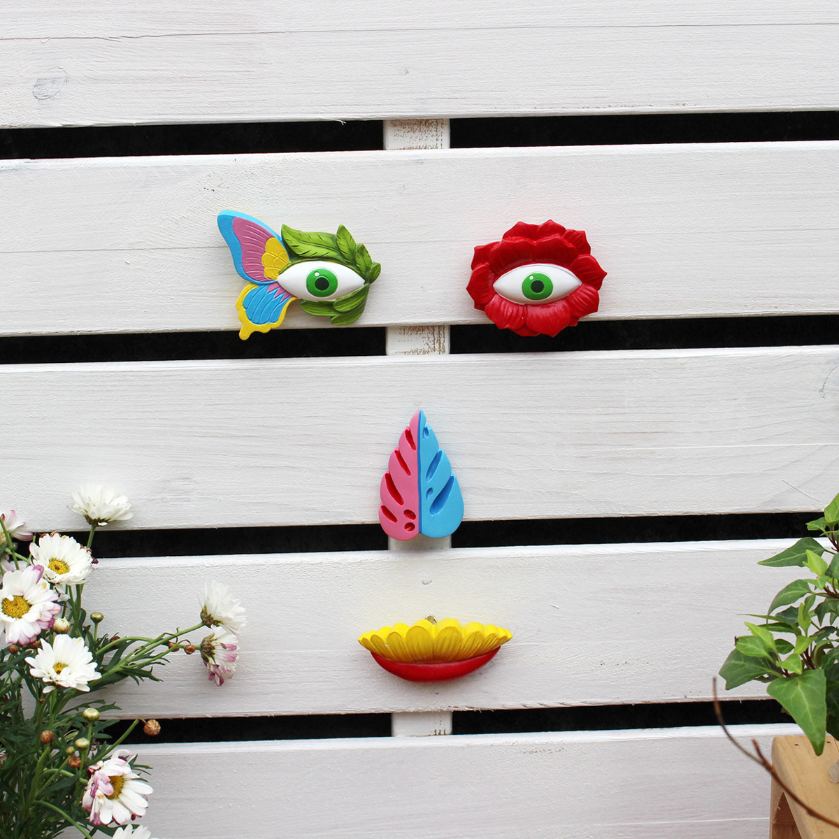  Flower Tree Face Tree Hanging Resin Craft Tree Hanging Garden Outdoor Courtyard Wall Home Creative Decoration Now