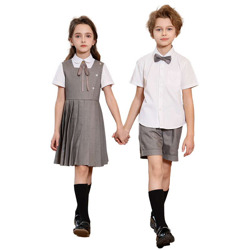 Uniformes escolares de verano para niños, uniformes para el coro de los seis días, uniformes de clase de estilo escolar para niños y niñas, trajes de jardín de infantes