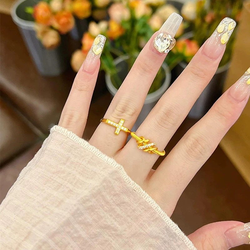 Guldbutik med oändliga ringar för kvinnors enkla mode Joker personality matringarmband_voghion.com