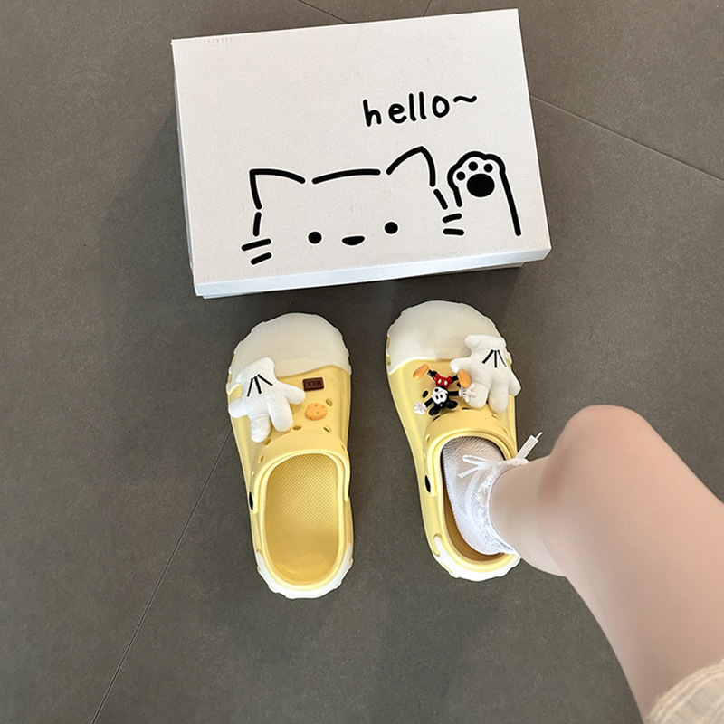 Cartoon Mickey Thick-Soled Clogs with Skirt, Summer Eva Fashion Outdoor Casual Slippers, Closed-Toe Beach Sandals Cartoon Mickey Thick-Soled Clogs with Skirt, Summer Eva Fashion Outdoor Casual Slippers, Closed-Toe Beach Sandals