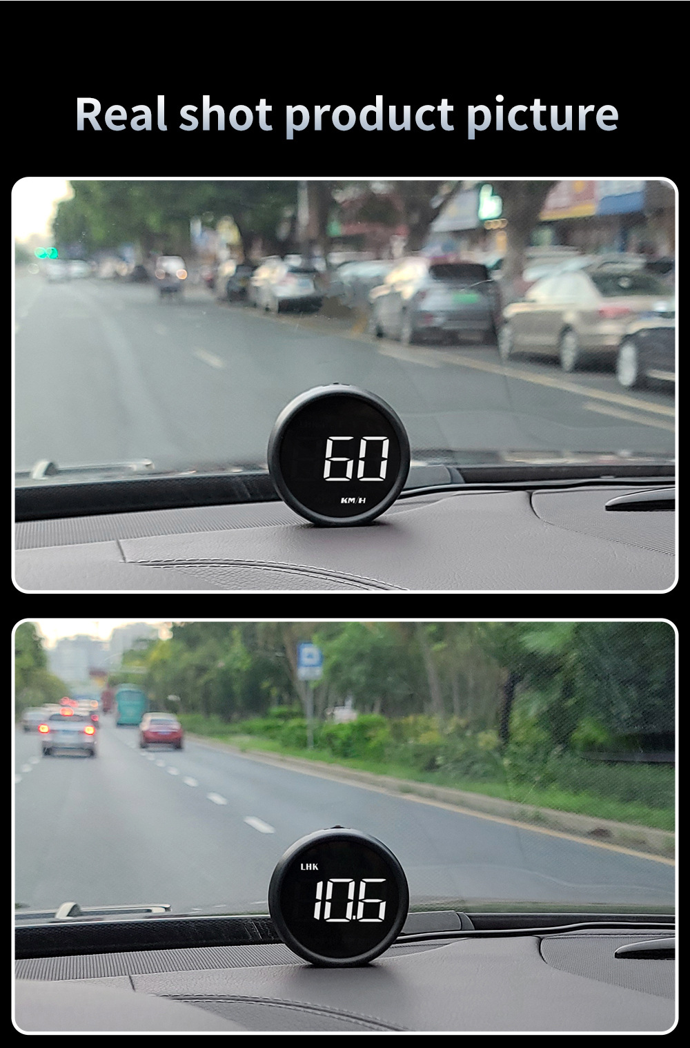 Cross-border car HUD head-up display, car OBD speed, water temperature, fuel consumption portable high-definition display B1