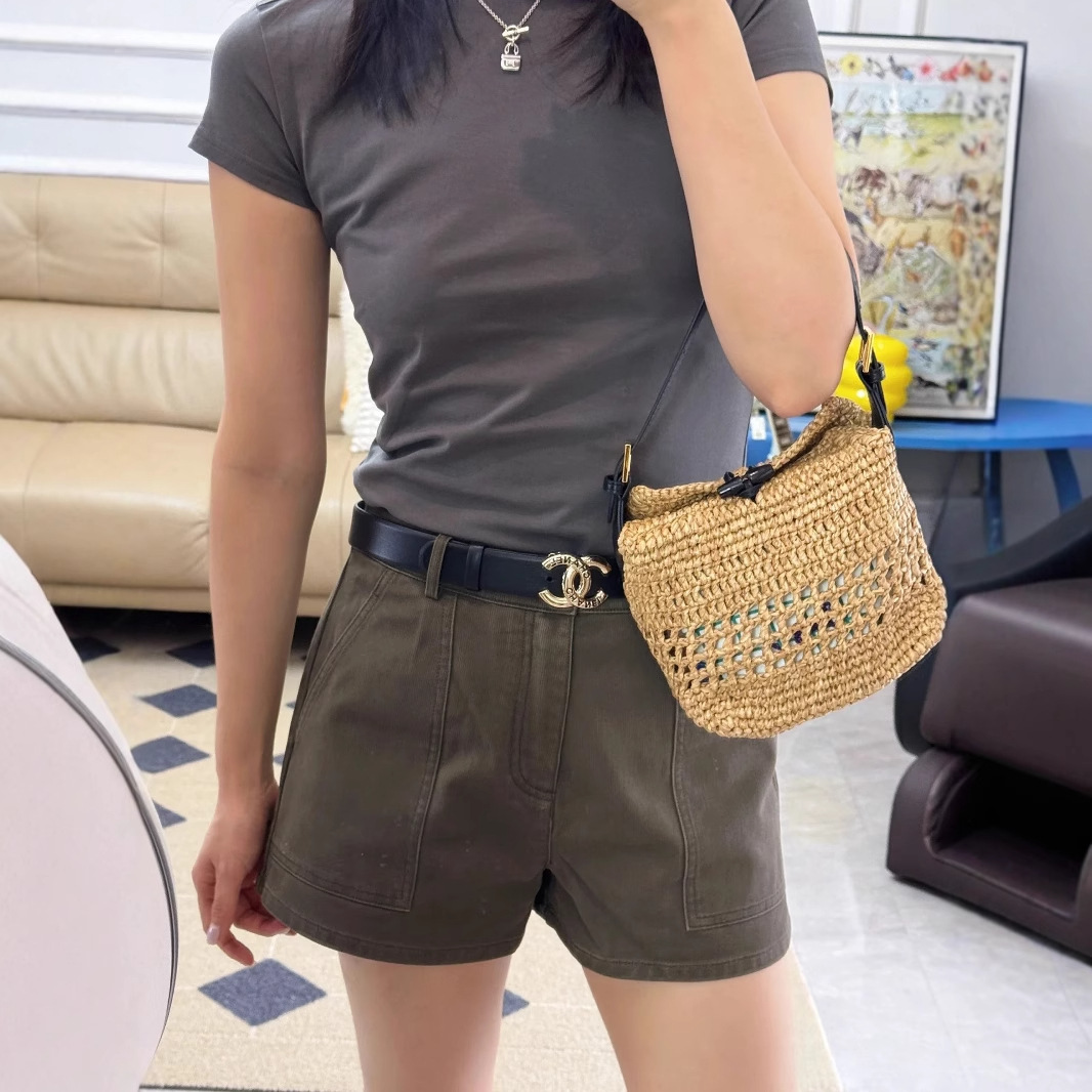 New Slim Versatile Retro Heavyweight Full Cotton Crisp Washed Vintage Mid-Waist Large Pocket Cargo Shorts for Women 5502