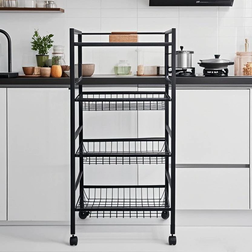Storage rack storage roller extra thick kitchen storage rack floor-standing thick and thick multi-layer storage