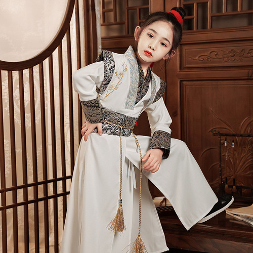 boys hanfu prince swordsman warrior cosplay robe mulan  performance clothing wuxia martial children tang suit boy Chinese folk costumes