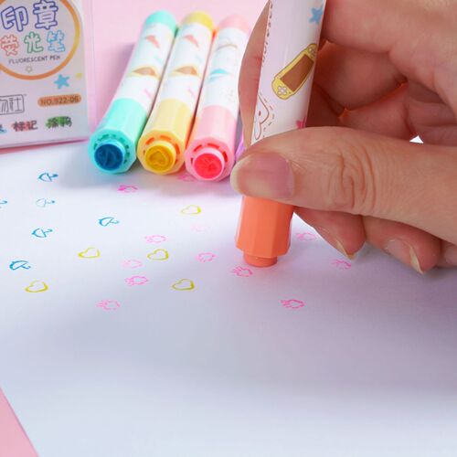 Stamp Glitter Pen Set DIY Small Gift Stationery Supplies Eyeliner Pen Doodle Colored Pens Supply Manufacturer Wholesale