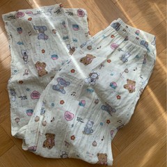 新品！雨点猫猫可爱卡通全棉双层纱布睡裤可外穿居家遛弯裤有口袋