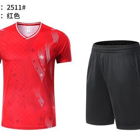 Bádminton deportivo de mangas cortas correr camiseta de secado rápido logotipo impresa a granel uniformes de equipo camiseta publicitaria