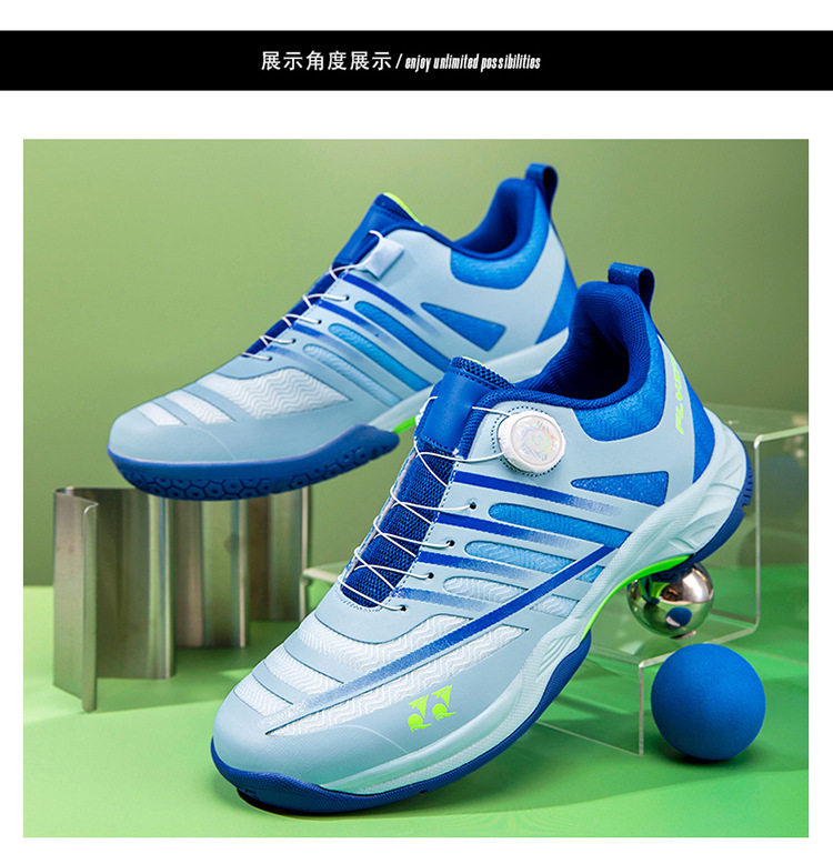 Giày thể thao cầu lông tennis chuyên nghiệp unisex siêu nhẹ thoáng khí chống trượt — 9212 Trăng Xanh, 9212 xanh nhạt, 9212 Đen Cam chi tiết 23