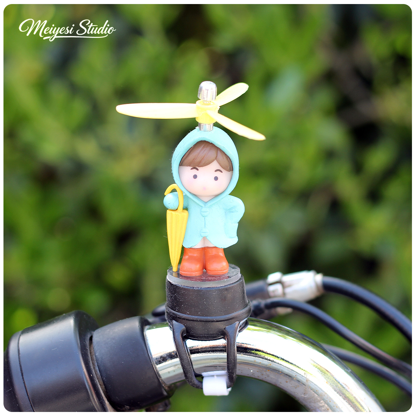 Cariñosa muñeca de dibujos animados accesorios de decoración de automóviles eléctricos accesorios de motocicleta de batería de bicicleta manija de decoración