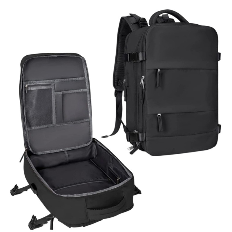 In stock wholesale Amazon new USB rechargeable large capacity portable travel bag double zipper casual backpack