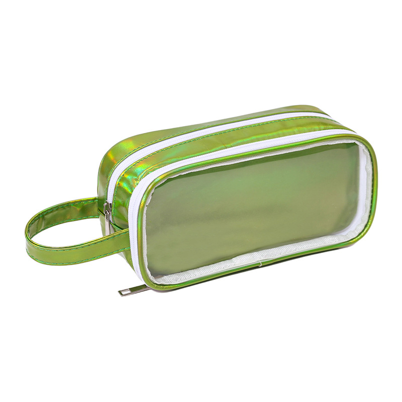 Inns japoneses simples transparentes de alto valor facial bolsas de lápiz de nicho de gran capacidad de papelería almacenamiento caja de lápiz personalizada