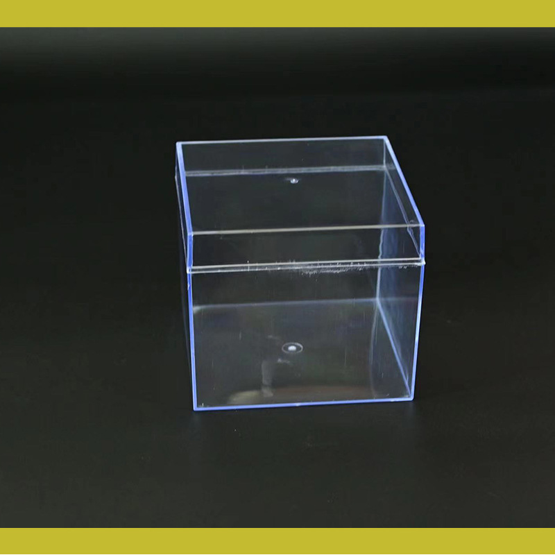 Caja de sellado de alta transparencia cuadrada chocolate dulces caja de boda PS caja de embalaje de plástico