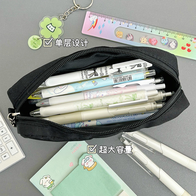 幸运四叶草小猫笔袋ins可爱大容量化妆包高颜值少女心文具收纳盒|undefined