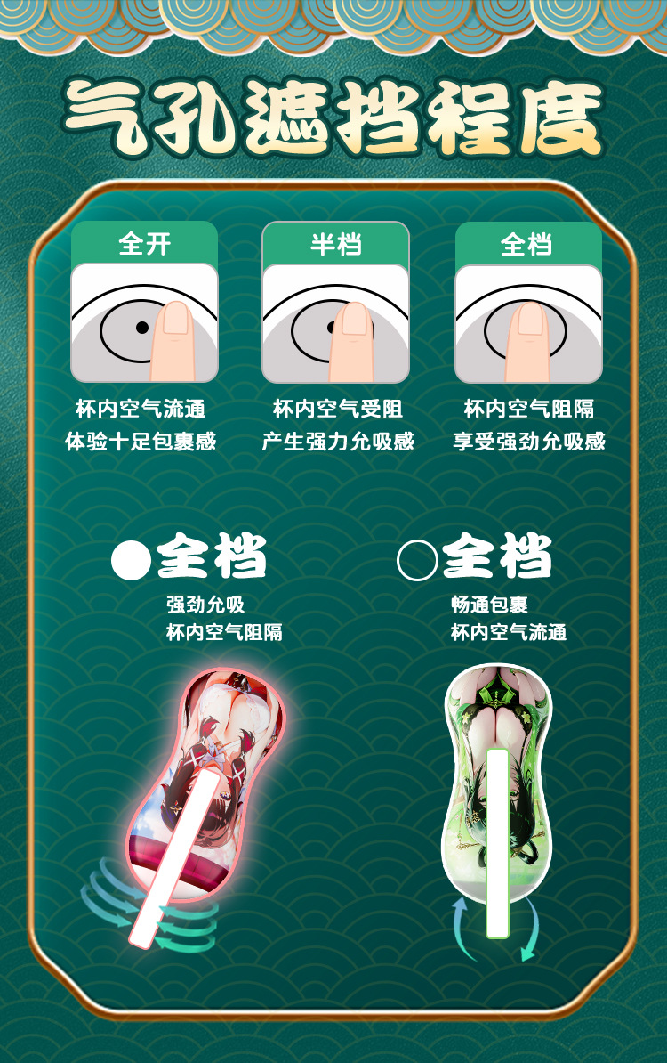 Jiuai Yunmenglu Manual Male Masturbator TPE Airplane Cup with Hand-Controlled Squeeze — detail image 8