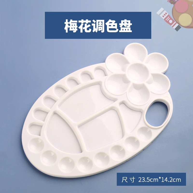 Fábrica al por mayor paleta de plástico imitación porcelana maquillaje manicura gouache acuarela pintura china estudiante práctica formación paleta