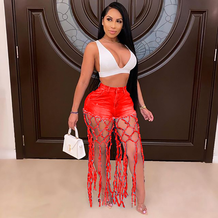 ChicShe BAO Style Shorts Cross-Border Spring Summer New Fashionable Women's Knotted Denim Hot Pants_voghion.com