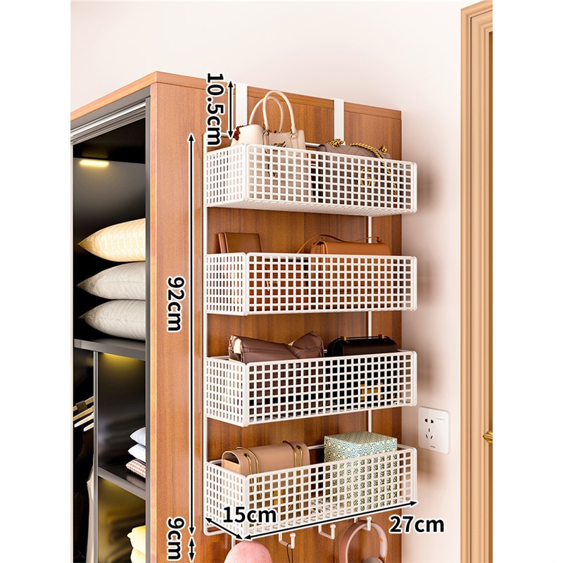 흰색 4단 중형 후크(캐비닛 측면 모델)