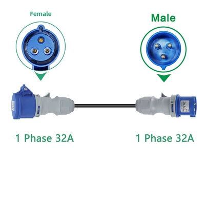 Cars, European, American, British and | EV şarj adapterləri - single-phase-32a-seat-single-phase-32a-head