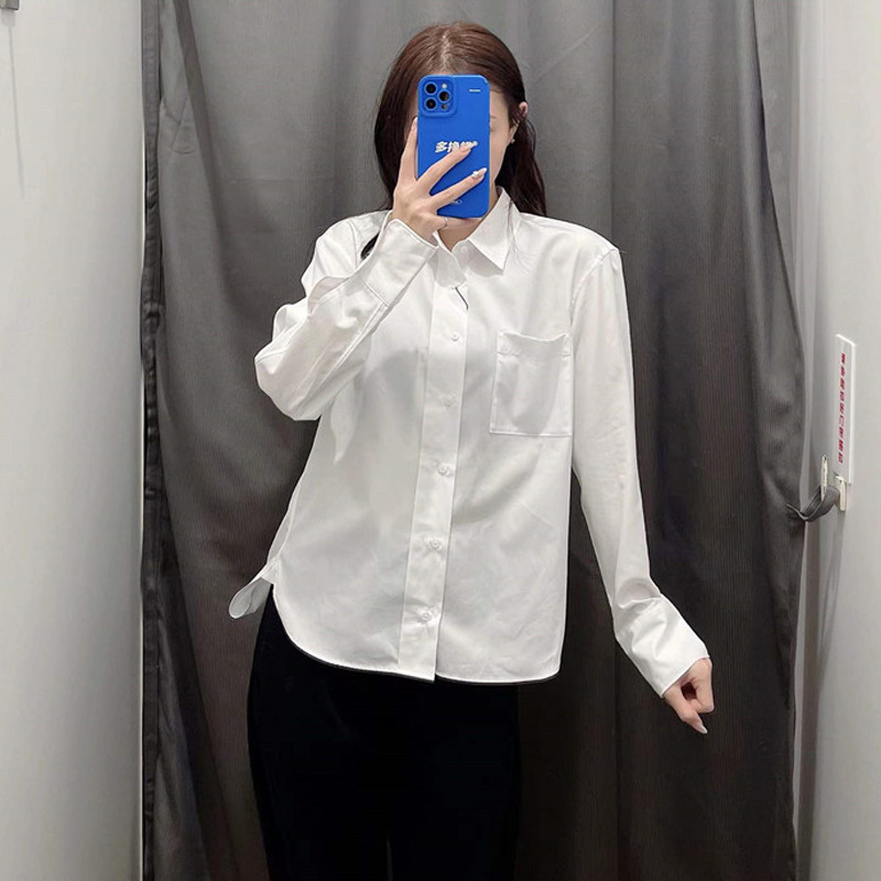 2022 Spring Designer Collaboration Loose Long Sleeve Shirt Top for Women 446288 Women's Loose Fit Shirt