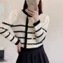宽松秋季条纹新款开衫