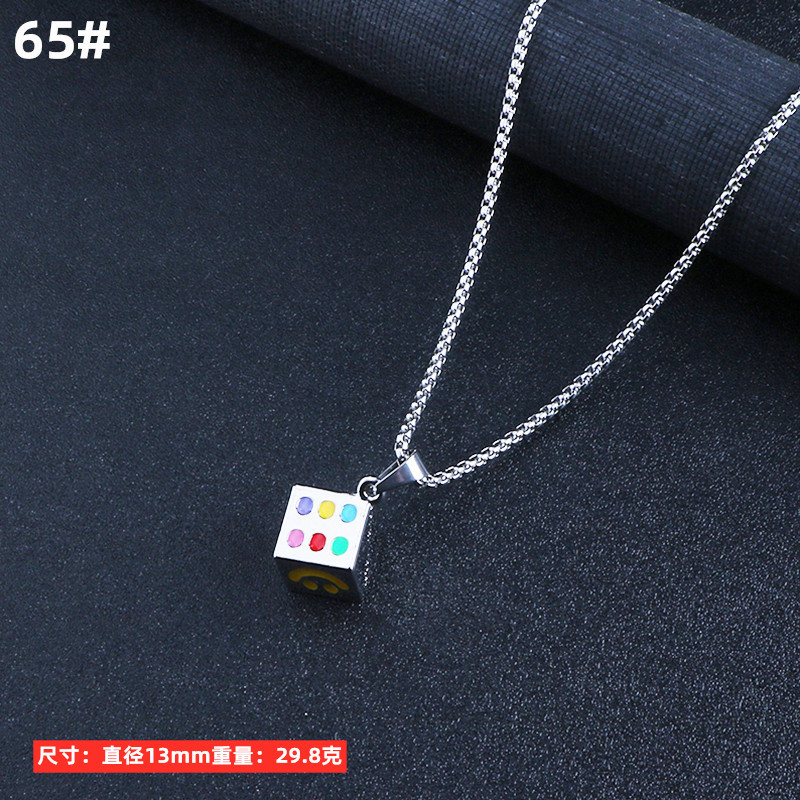 Hombres collar de titanio joyería acero aleación personalizada colgante ins hip hop calle suéter largo cadena accesorios colgantes