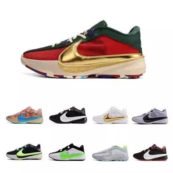 Summer Freak 5 Antetokounmpo 5Th Generation Practical Shock-Absorbing Air Cushion Men's and Women's Sports Running Shoes Basketball Shoes