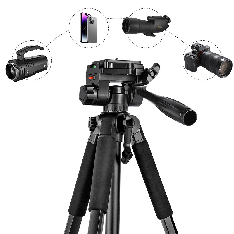 D700 携帯電話ライブブロードキャストスタンド望遠鏡三脚釣りランプスタンド 1.7m アルミ合金カメラ三脚|undefined