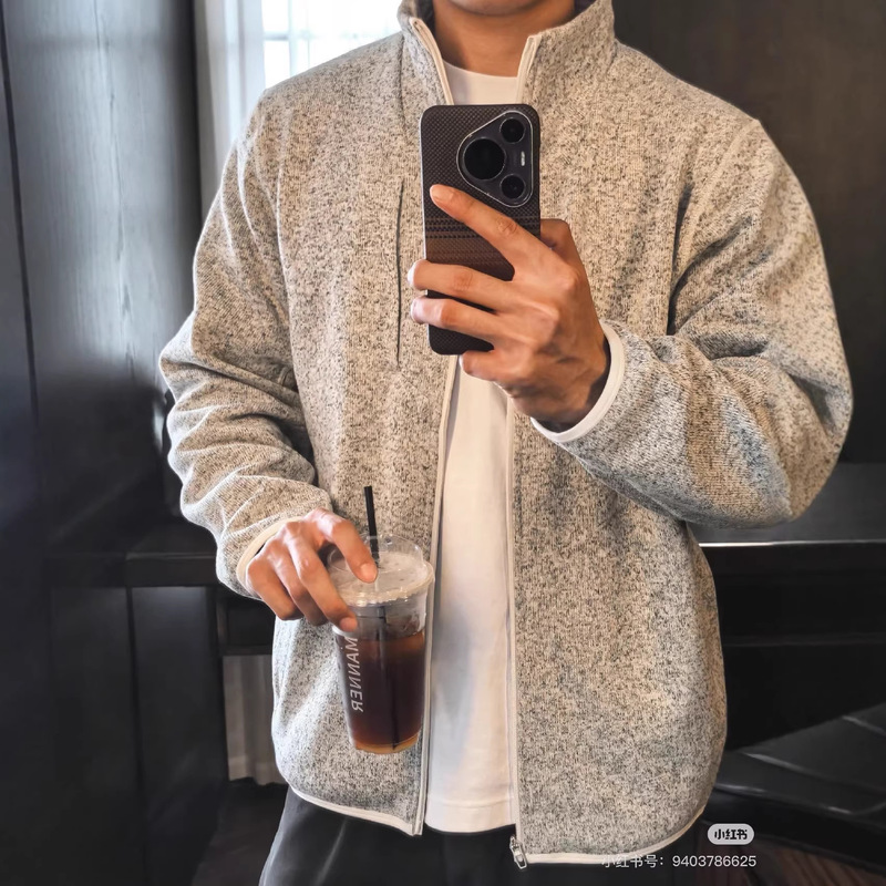 New Outdoor Zip-Up Knit Jacket for Sports and Leisure, Suitable for Couples, Versatile for Commuting, Fitness, and Running, Can Be Worn as an Inner or Outer Layer
