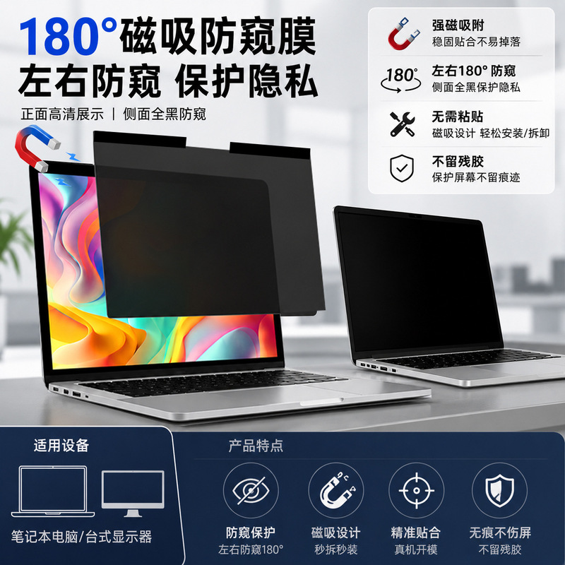 180 Magnetic Privacy Protection Film Suitable for Asus/Hp Laptop Screen Protection Film, High-Definition Anti-Peep, Removable 180 Magnetic Privacy Protection Film Suitable for Asus/Hp Laptop Screen Protection Film, High-Definition Anti-Peep, Removable