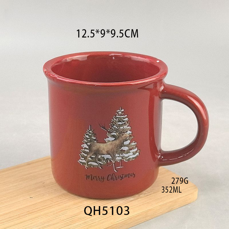 Tazas de dibujos animados creativas cuidadosamente seleccionadas para estudiantes femeninas, tazas de agua navideñas de cerámica estilo coreano, tazas de leche al por mayor