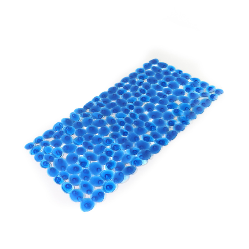 Alfombra antideslizante de baño directa de fábrica PVC gran ventosa Guijarro hueco suave PVC antideslizante textura pedal mat