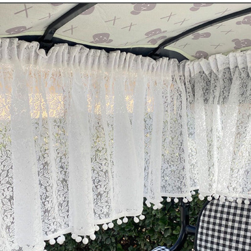 Three-wheeled electric car curtain sun shade princess wind sun protection curtain Velcro gauze curtain electric tricycle interior modification Three-wheeled electric car curtain sun shade princess wind sun protection curtain Velcro gauze curtain electric tricycle interior modification