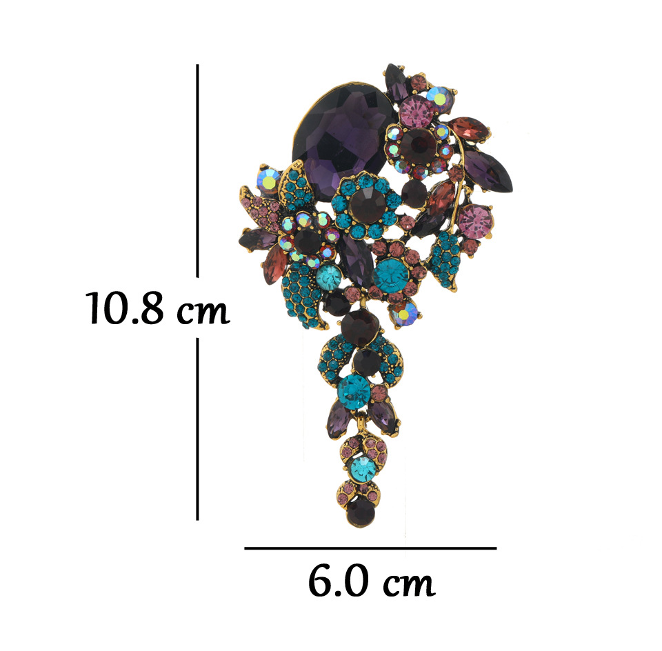 Retro Flower Alloy Unisex Brooches display picture 2