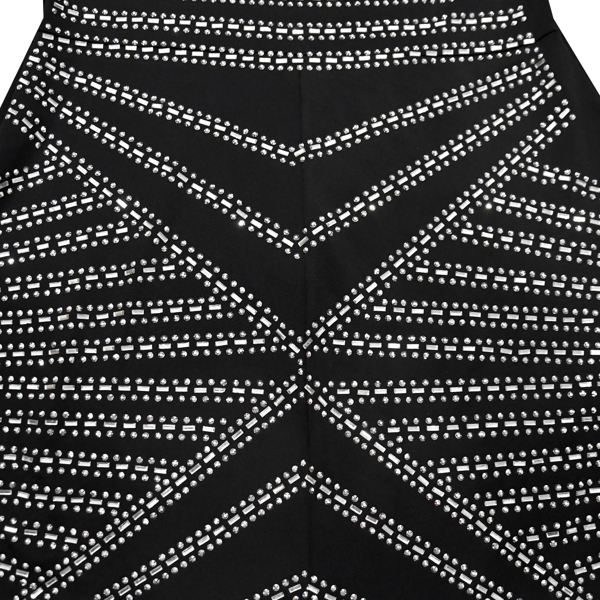 Women Wear Sleeveless Rhinestone Dress Maxi Dress